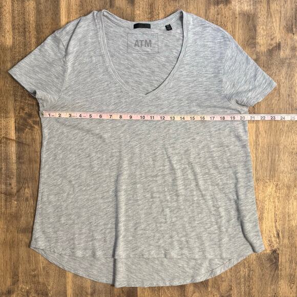 ATM V-Neck Tee Anthony Thomas Melillo Slub Jersey Classic Gray Women's Size XS/S - Picture 6 of 9